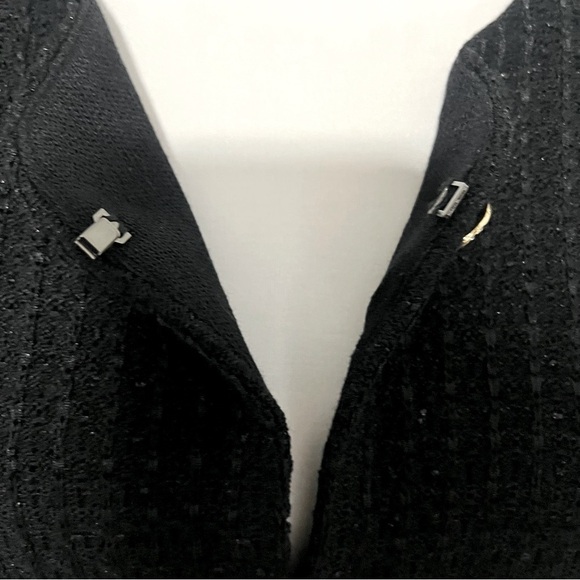 MISOOK Women’s Large Jacket Blazer Knit Black Gold Buttons with Rhinestones EUC - Picture 3 of 9